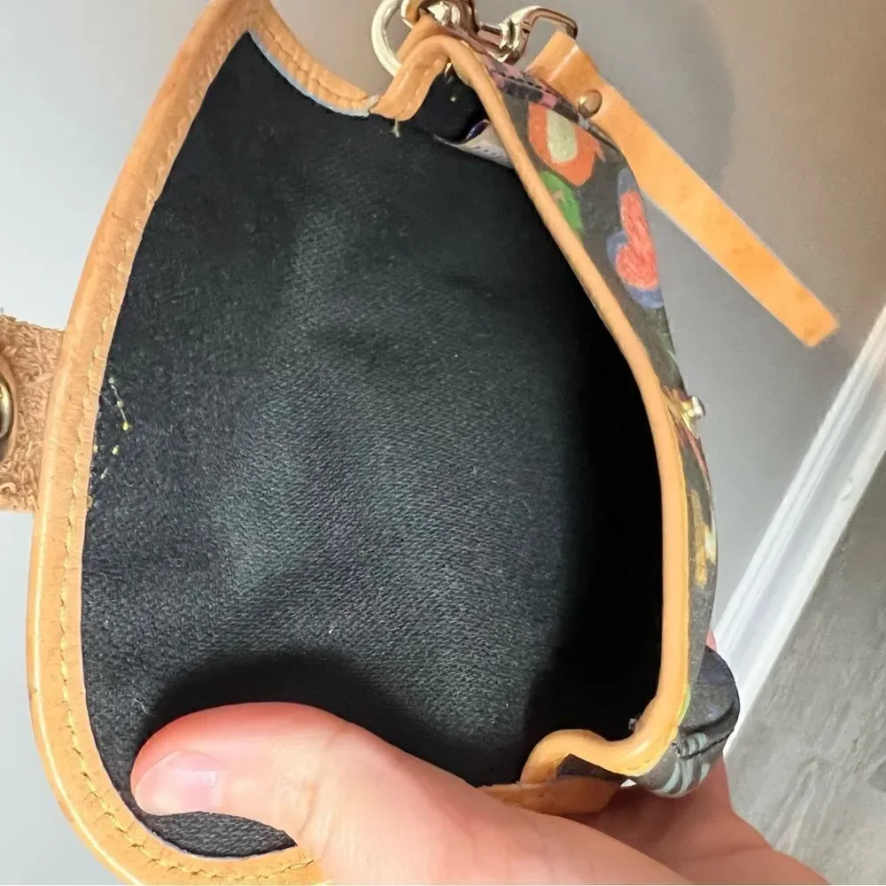 Dooney & Bourke vintage multicolored monogram wristlet wallet